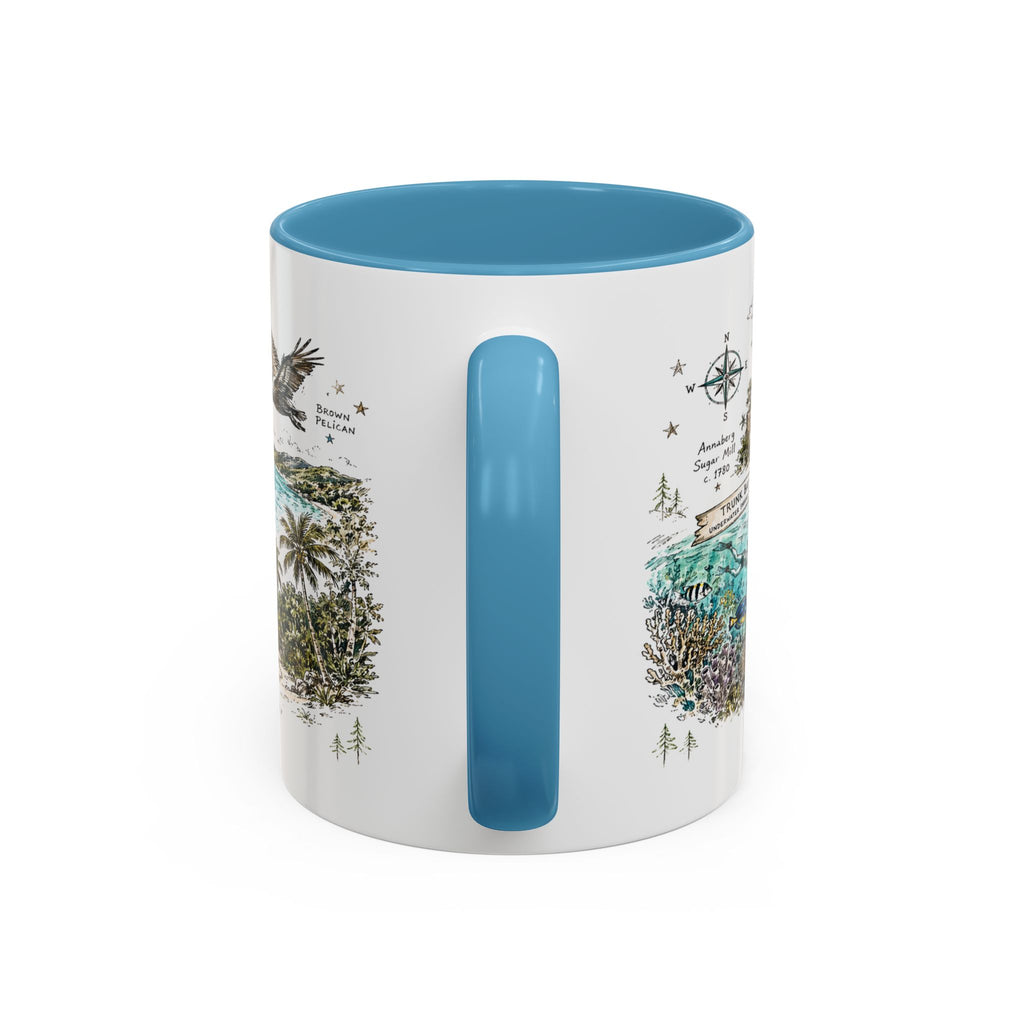 Virgin Islands National Park Coffee Mug | Caribbean Beach Snorkeling Reef Gift | Accent Color Ceramic 11oz 15oz