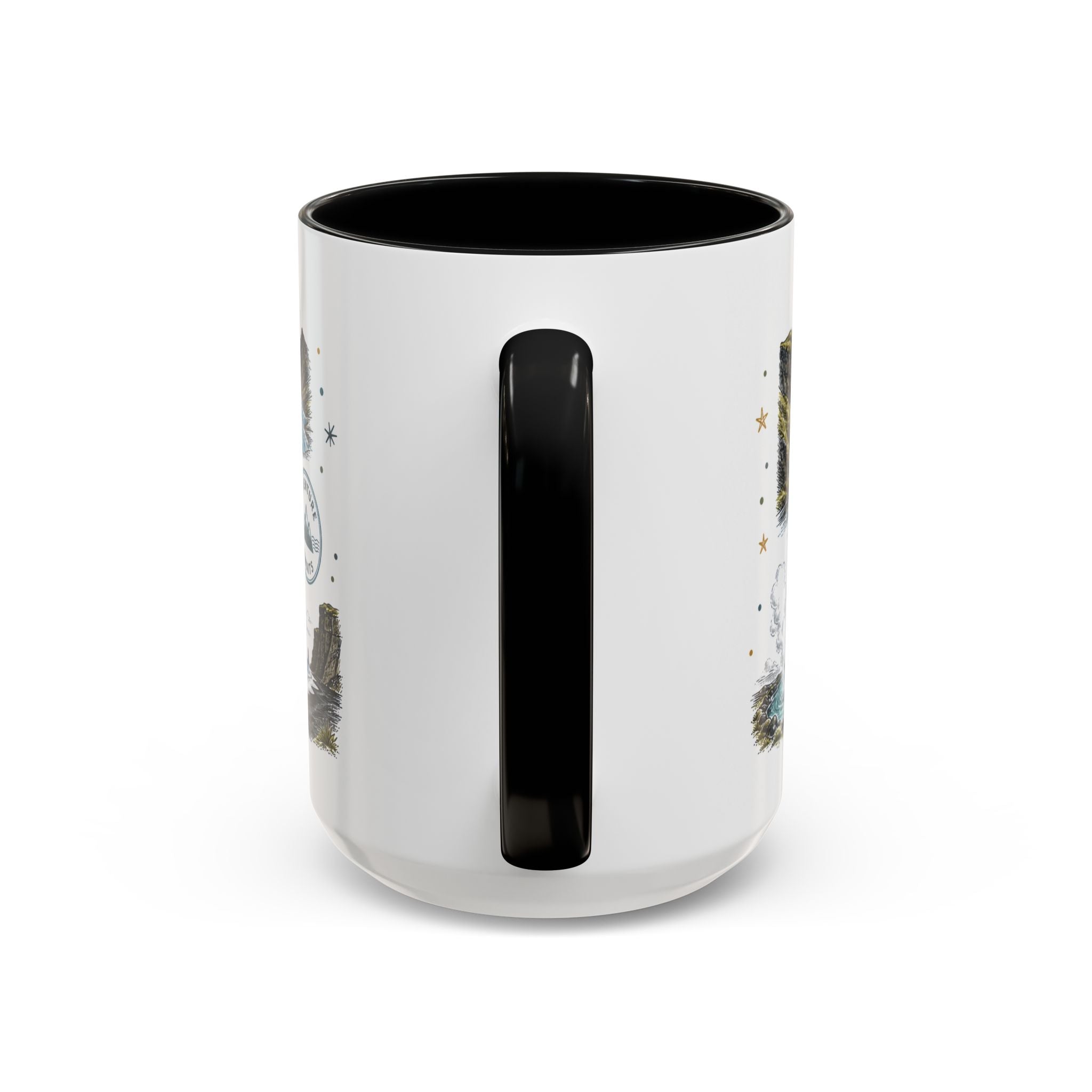 Iceland Ring Road Coffee Mug | Travel Destination Souvenir Gift | Accent Color Ceramic 11oz 15oz