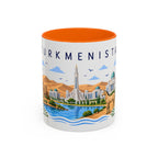 Turkmenistan Coffee Mug | Travel Souvenir Accent Mug | Place Gift Ceramic Cup 11oz 15oz