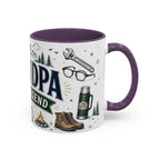 Grandpa The Legend Coffee Mug | Gift From Grandkids | Accent Color Ceramic 11oz 15oz