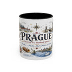 Prague Coffee Mug | Czech Republic Souvenir Travel Gift | Accent Color Ceramic 11oz 15oz