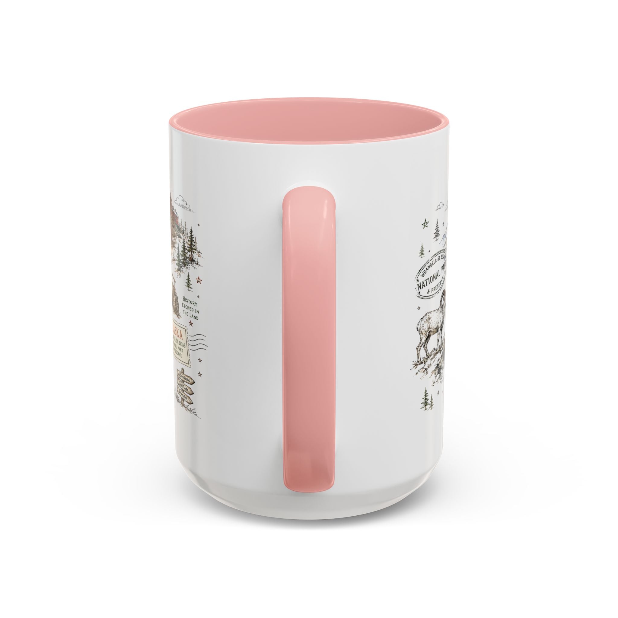 Wrangell-St. Elias National Park Coffee Mug | Alaska Wilderness Climbing Gift | Accent Color Ceramic 11oz 15oz