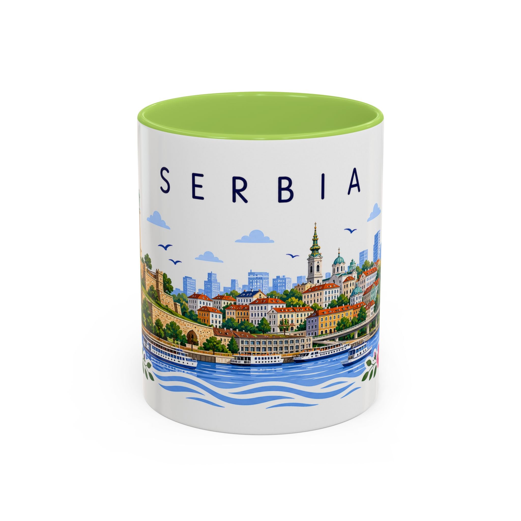 Serbia Coffee Mug | Travel Souvenir Accent Mug | Place Gift Ceramic Cup 11oz 15oz