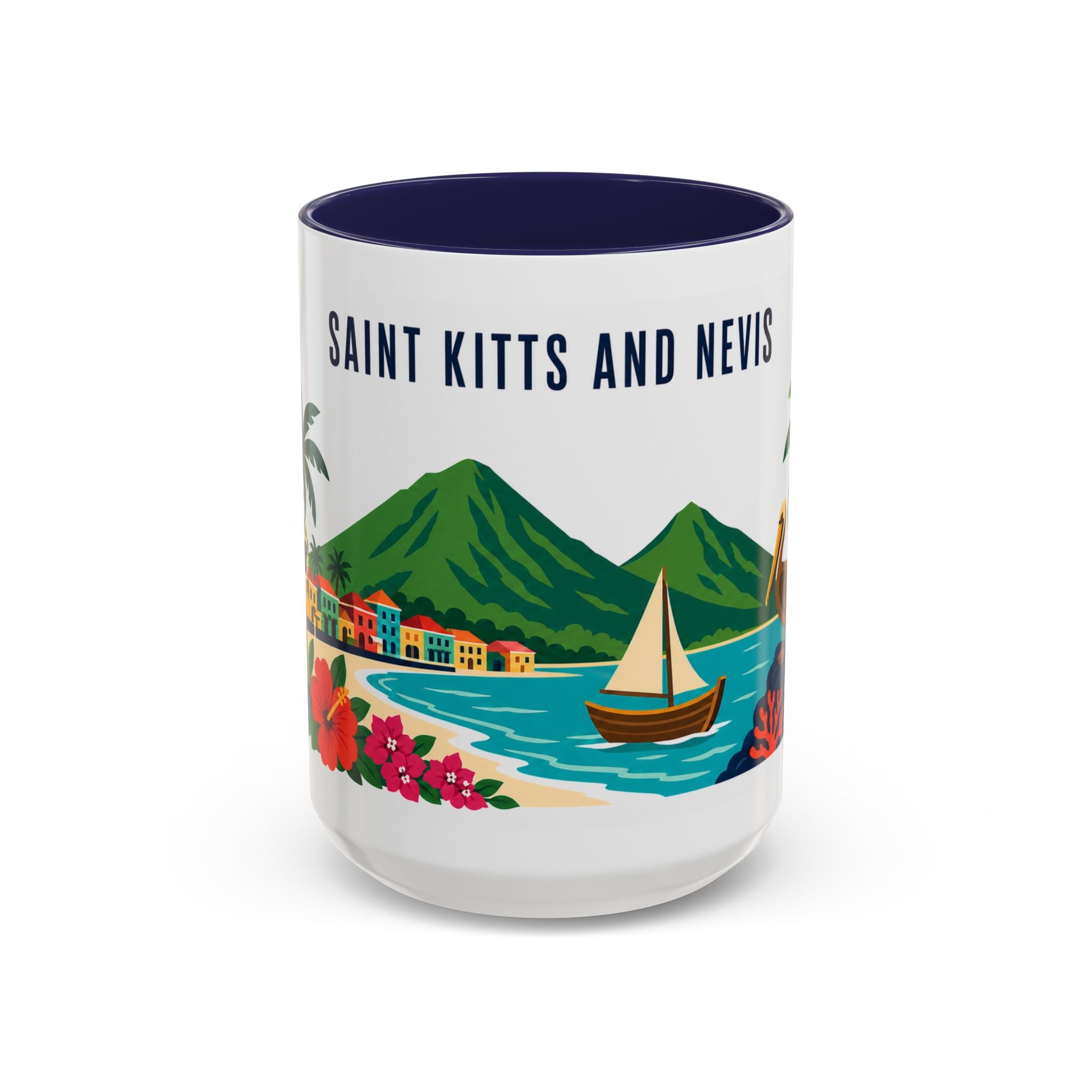 Saint Kitts and Nevis Coffee Mug | Travel Souvenir Accent Mug | Country Gift Ceramic Cup 11oz 15oz