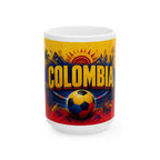 Colombia Soccer Spirit Coffee Mug | Soccer Fan Gift | Ceramic 11oz 15oz Match Day Cup