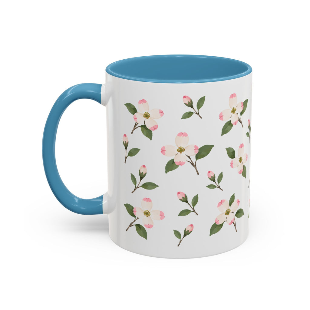 Virginia American Dogwood Mug, State Flower Floral Coffee Cup, 11oz Botanical Gift