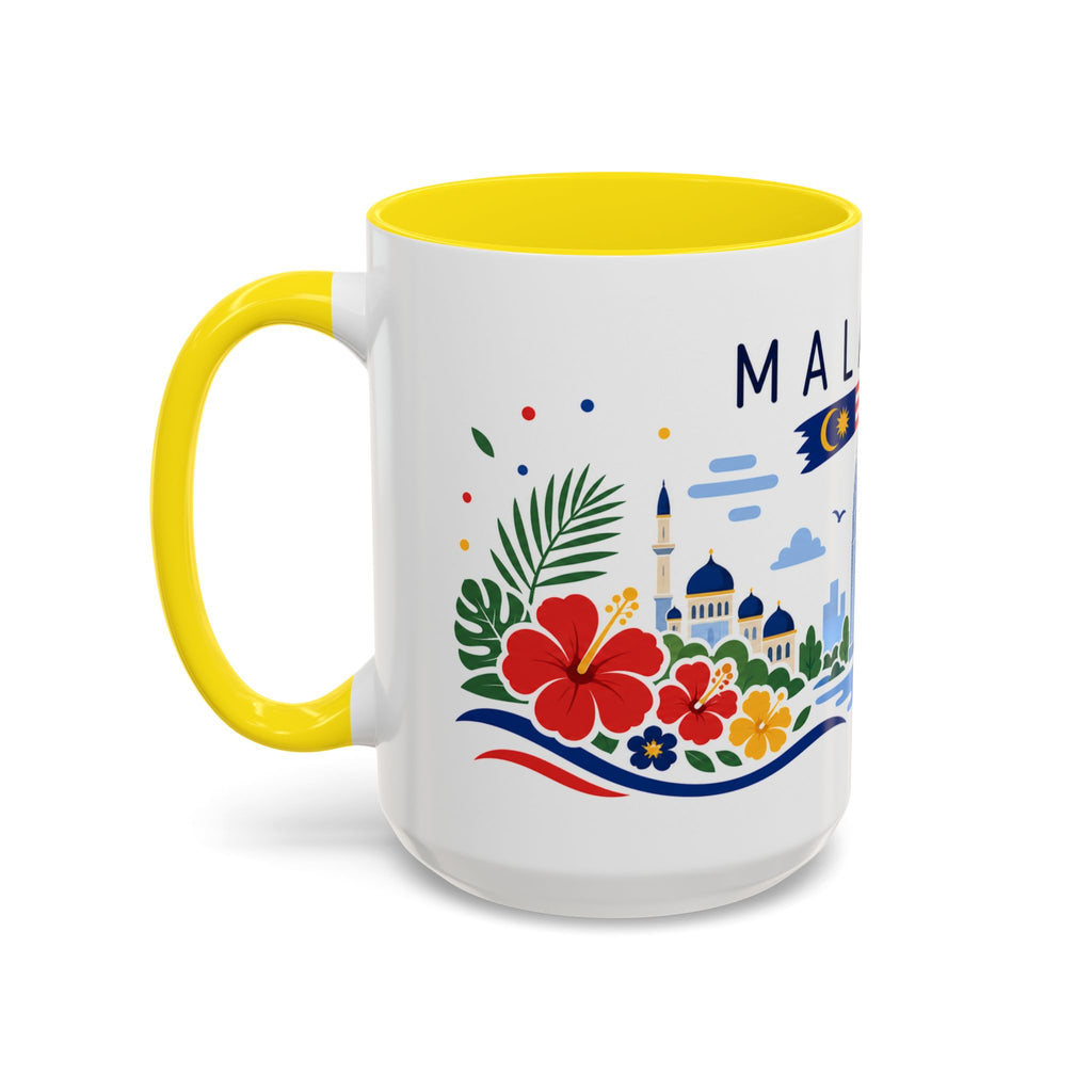 Malaysia Coffee Mug | Travel Souvenir Accent Mug | Country Gift Ceramic Cup 11oz 15oz