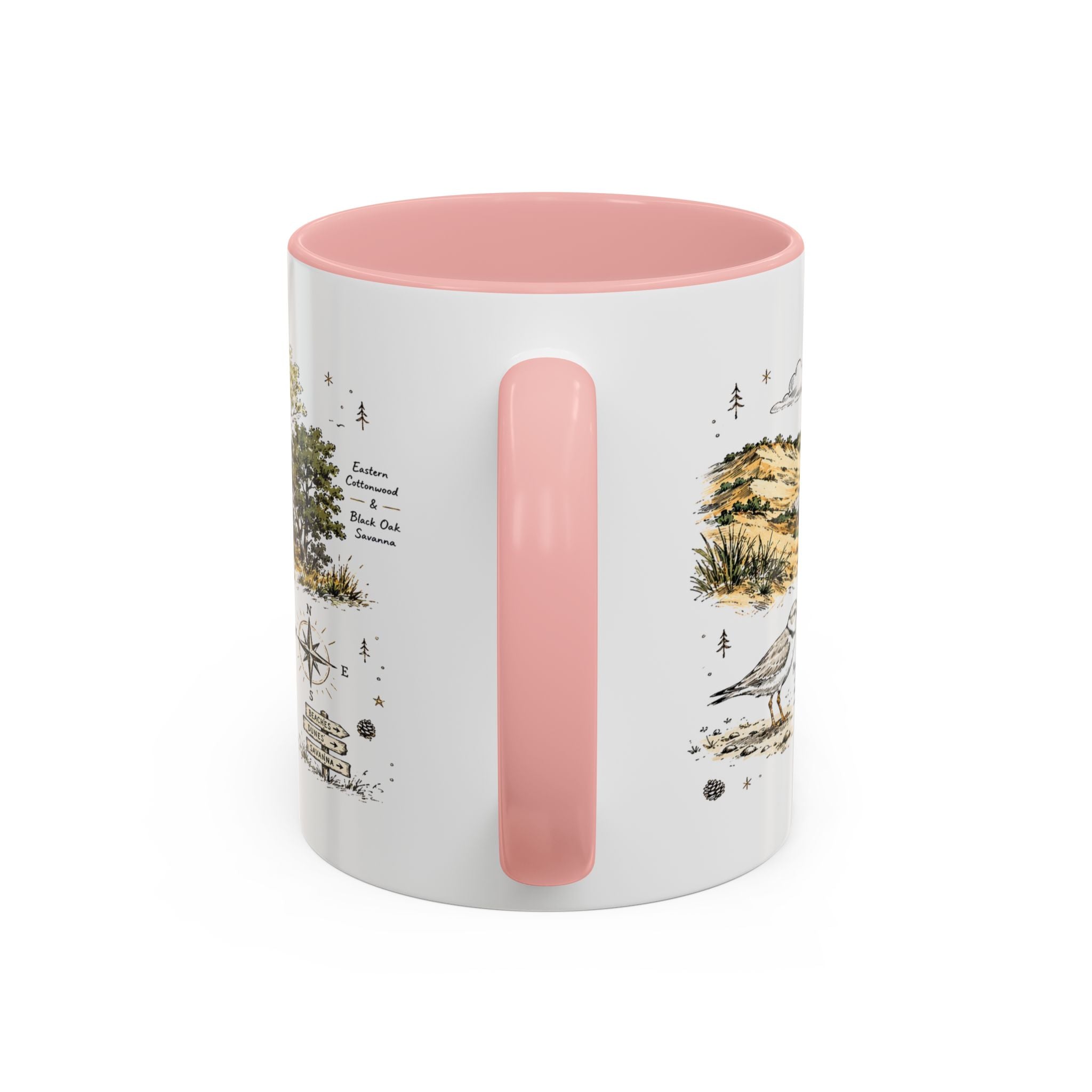 Indiana Dunes National Park Coffee Mug | Indiana Lake Michigan Beach Gift | Accent Color Ceramic 11oz 15oz