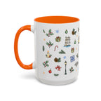 Lisbon Christmas Mug | Watercolor City Souvenir | Ceramic Coffee Cup 11oz 15oz