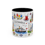 Istanbul Travel Mug | European City Souvenir Accent Coffee Mug | 11oz 15oz Ceramic Cup