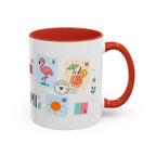 Miami Coffee Mug | Postage Stamp Collage Mug | Travel Souvenir Accent Cup 11oz 15oz