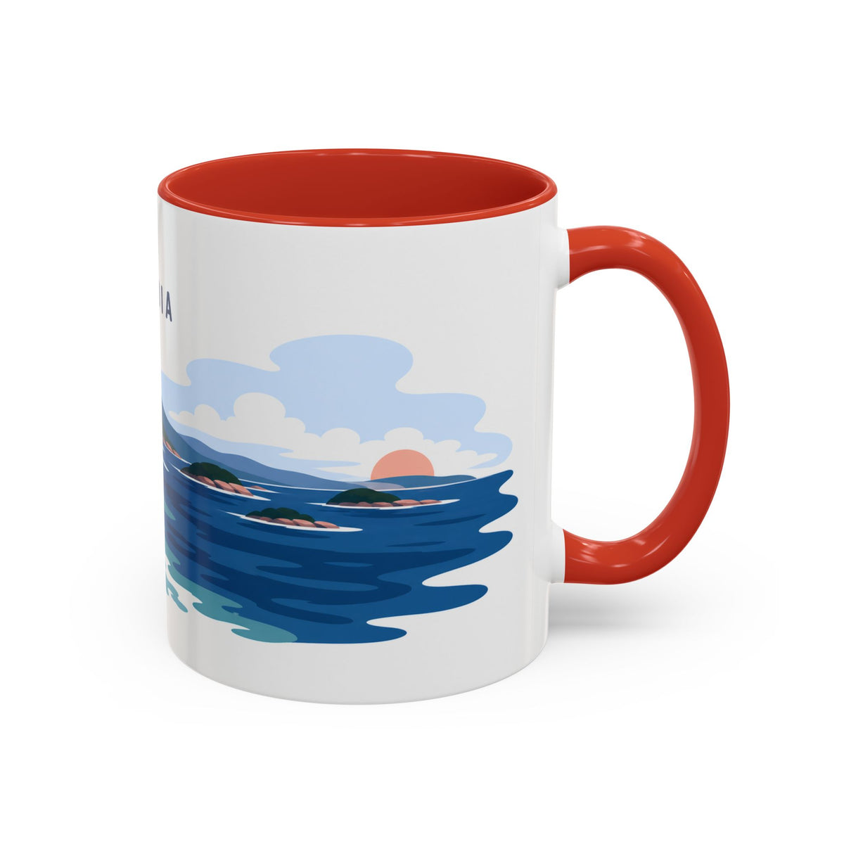 Acadia National Park Coffee Mug | Solid Color Block Park Souvenir | 11oz 15oz Accent Mug
