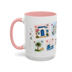 Tunis Coffee Mug | Postage Stamp Collage Mug | Travel Souvenir Accent Cup 11oz 15oz