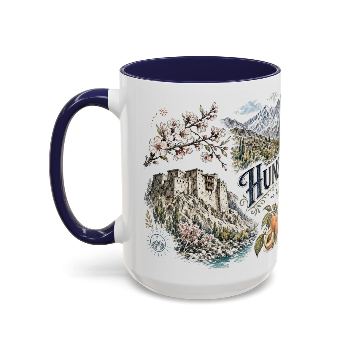 Hunza Valley Mug, Pakistan Travel Souvenir, Bucket List Gift, Accent Ceramic Coffee Mug 11oz 15oz