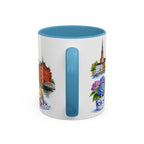 Hamburg Illustrated Travel Mug | City Souvenir Accent Coffee Mug | 11oz 15oz Ceramic Cup