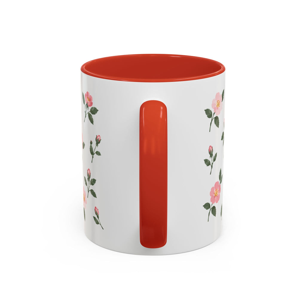 North Dakota Wild Prairie Rose Mug, State Flower Floral Coffee Cup, 11oz Botanical Gift
