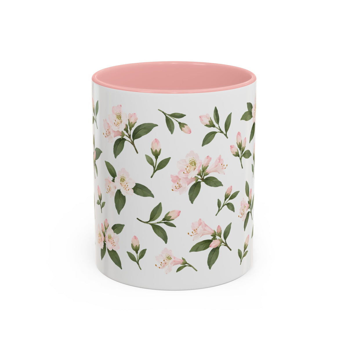 West Virginia Rhododendron Mug, State Flower Floral Coffee Cup, 11oz Botanical Gift