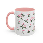 Connecticut Mountain Laurel Mug, State Flower Floral Coffee Cup, 11oz Botanical Gift