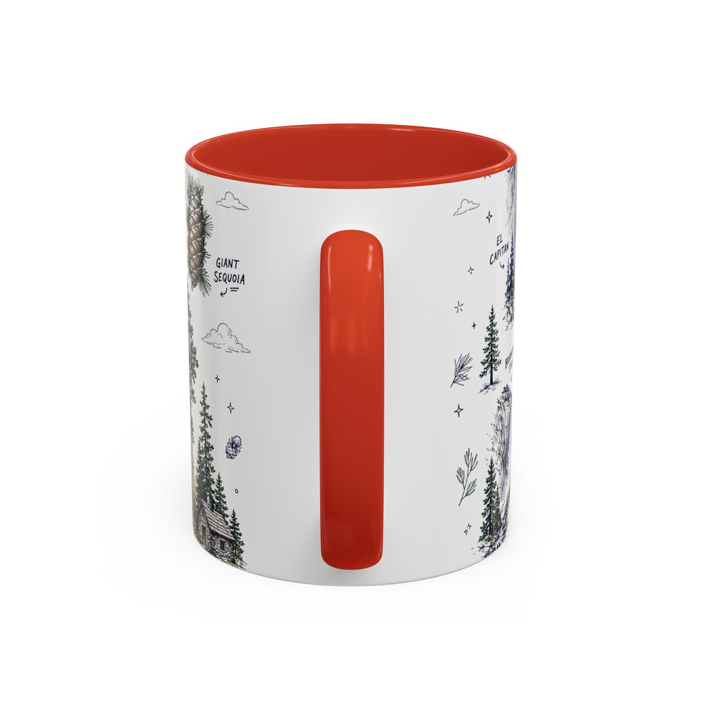Yosemite National Park Coffee Mug | Hiking Camping Nature Gift | Accent Color Ceramic 11oz 15oz