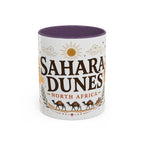 Sahara Dunes Coffee Mug | Travel Destination Souvenir Gift | Accent Color Ceramic 11oz 15oz