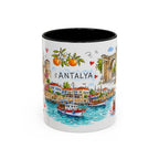 Antalya Travel Mug | European City Souvenir Accent Coffee Mug | 11oz 15oz Ceramic Cup