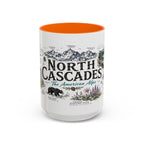 North Cascades National Park Coffee Mug | Washington Alpine Glacier Hiking Gift | Accent Color Ceramic 11oz 15oz