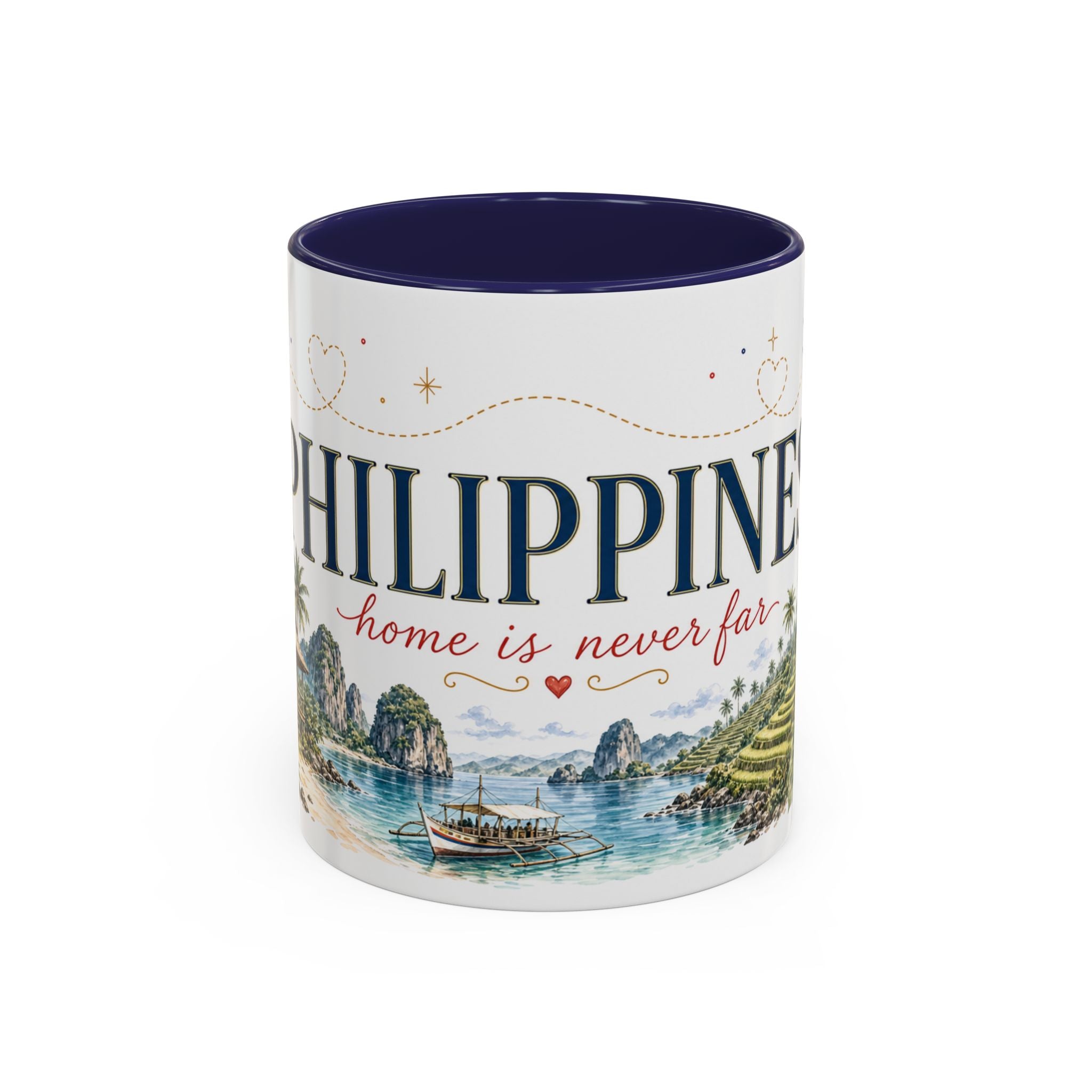 Philippines Home Country Mug | Moving Away Gift | Long Distance Friendship | 11 oz 15 oz Accent Mug
