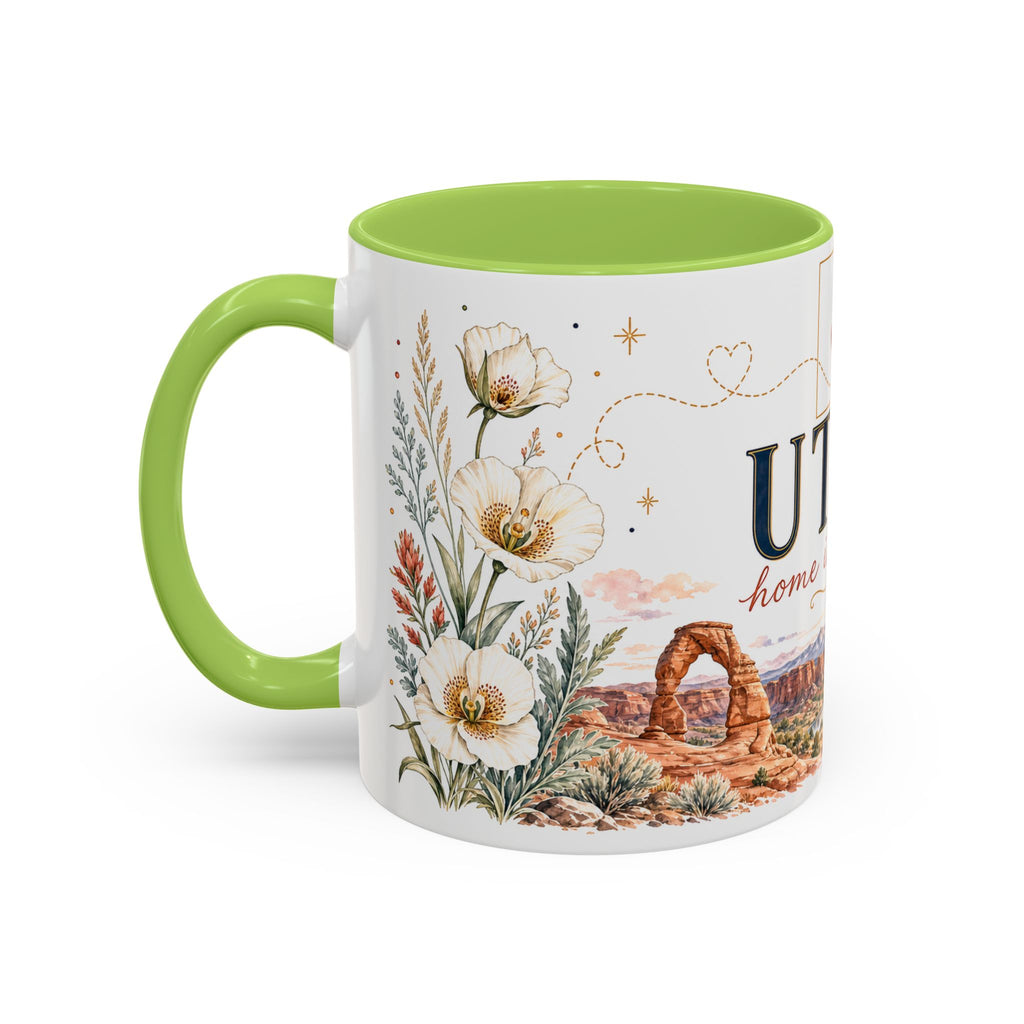 Utah Home State Mug | Moving Away Gift | Long Distance Friendship Coffee Cup | 11oz 15oz Accent Mug
