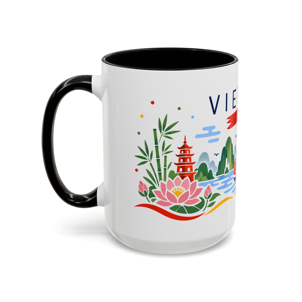 Vietnam Coffee Mug | Travel Souvenir Accent Mug | Country Gift Ceramic Cup 11oz 15oz