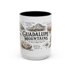 Guadalupe Mountains National Park Coffee Mug | Texas Desert Peaks Hiking Gift | Accent Color Ceramic 11oz 15oz