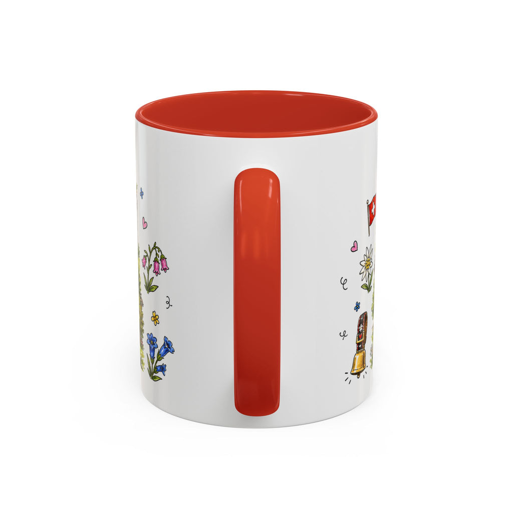 Lauterbrunnen Illustrated Travel Mug | Switzerland Souvenir Accent Coffee Mug | 11oz 15oz Ceramic Cup