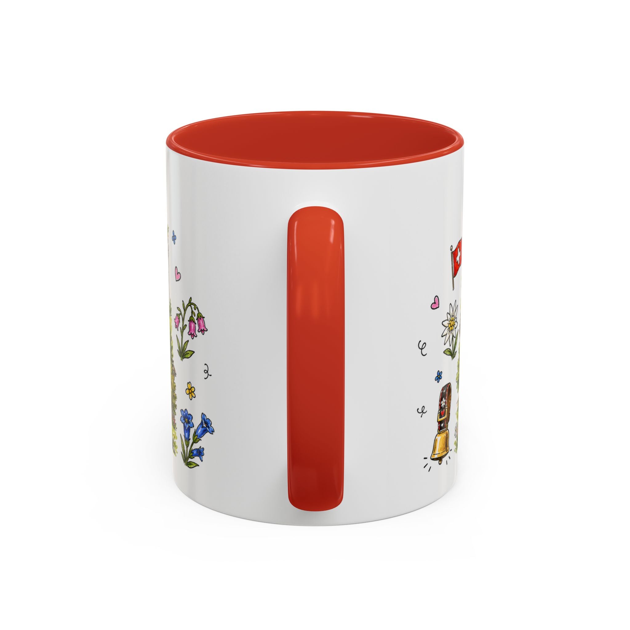 Lauterbrunnen Illustrated Travel Mug | Switzerland Souvenir Accent Coffee Mug | 11oz 15oz Ceramic Cup