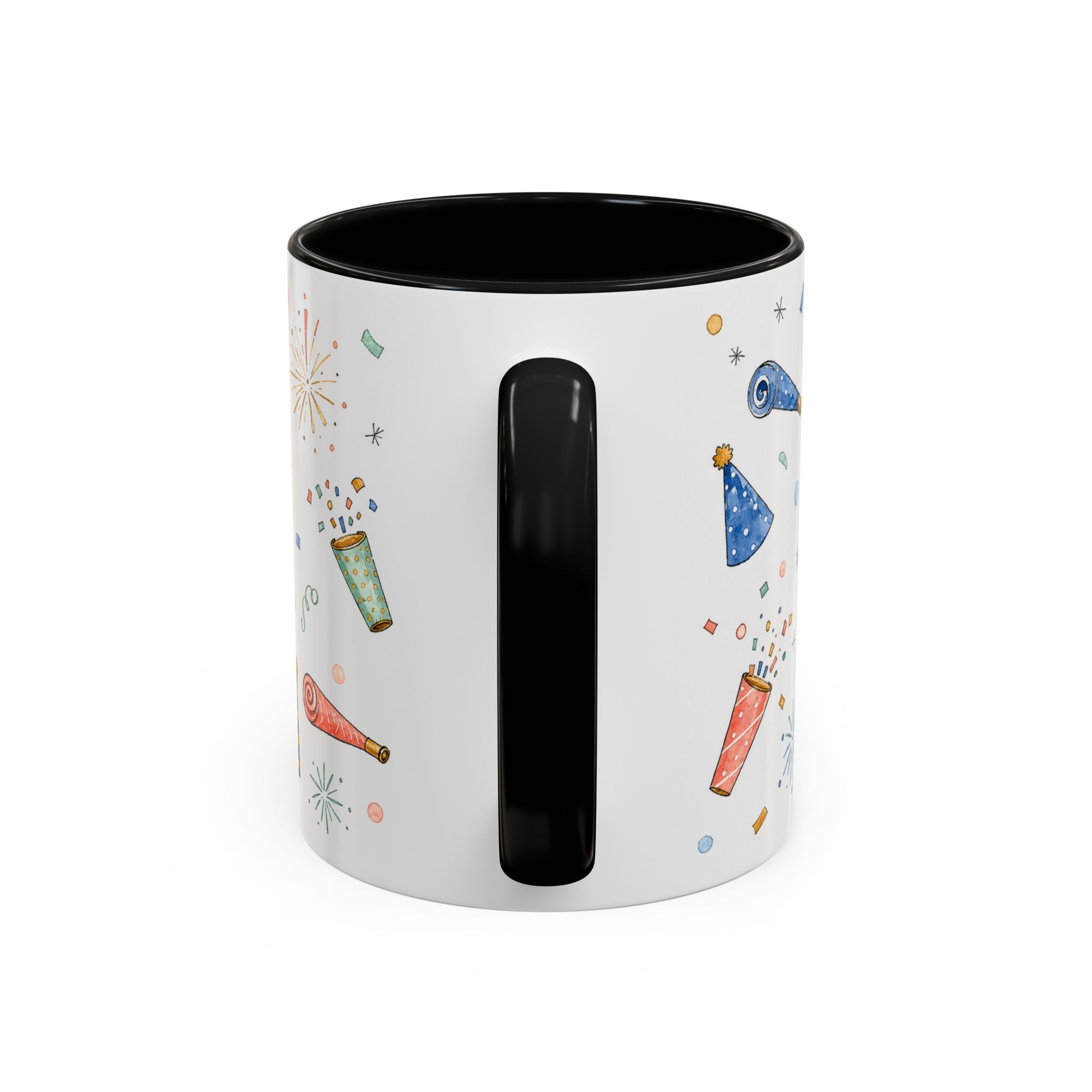 New Year Sparkler Mug | Champagne Toast Watercolor Party Gift | Accent Cup 11oz 15oz
