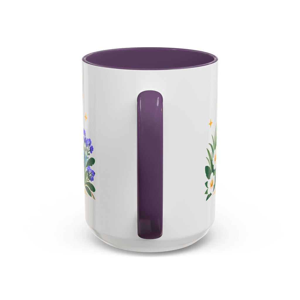 Cancer Zodiac Coffee Mug | Crab and Coastal Design | Astrology Birthday Gift | 11 oz 15 oz Ceramic Accent Mug