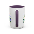 Cancer Zodiac Coffee Mug | Crab and Coastal Design | Astrology Birthday Gift | 11 oz 15 oz Ceramic Accent Mug