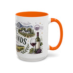 Cape Winelands Coffee Mug | Travel Destination Souvenir Gift | Accent Color Ceramic 11oz 15oz