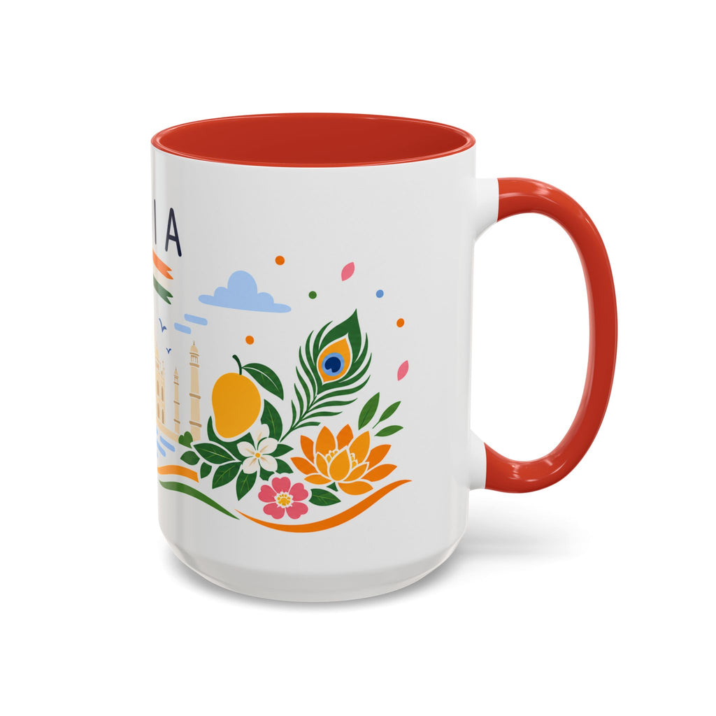 India Coffee Mug | Travel Souvenir Accent Mug | Country Gift Ceramic Cup 11oz 15oz