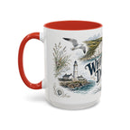 White Cliffs of Dover Mug, England Travel Souvenir, Bucket List Gift, Accent Ceramic Coffee Mug 11oz 15oz