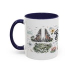Bali Coffee Mug | Indonesia Souvenir Travel Gift | Accent Color Ceramic 11oz 15oz