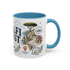 Amalfi Coast Coffee Mug | Travel Destination Souvenir Gift | Accent Color Ceramic 11oz 15oz