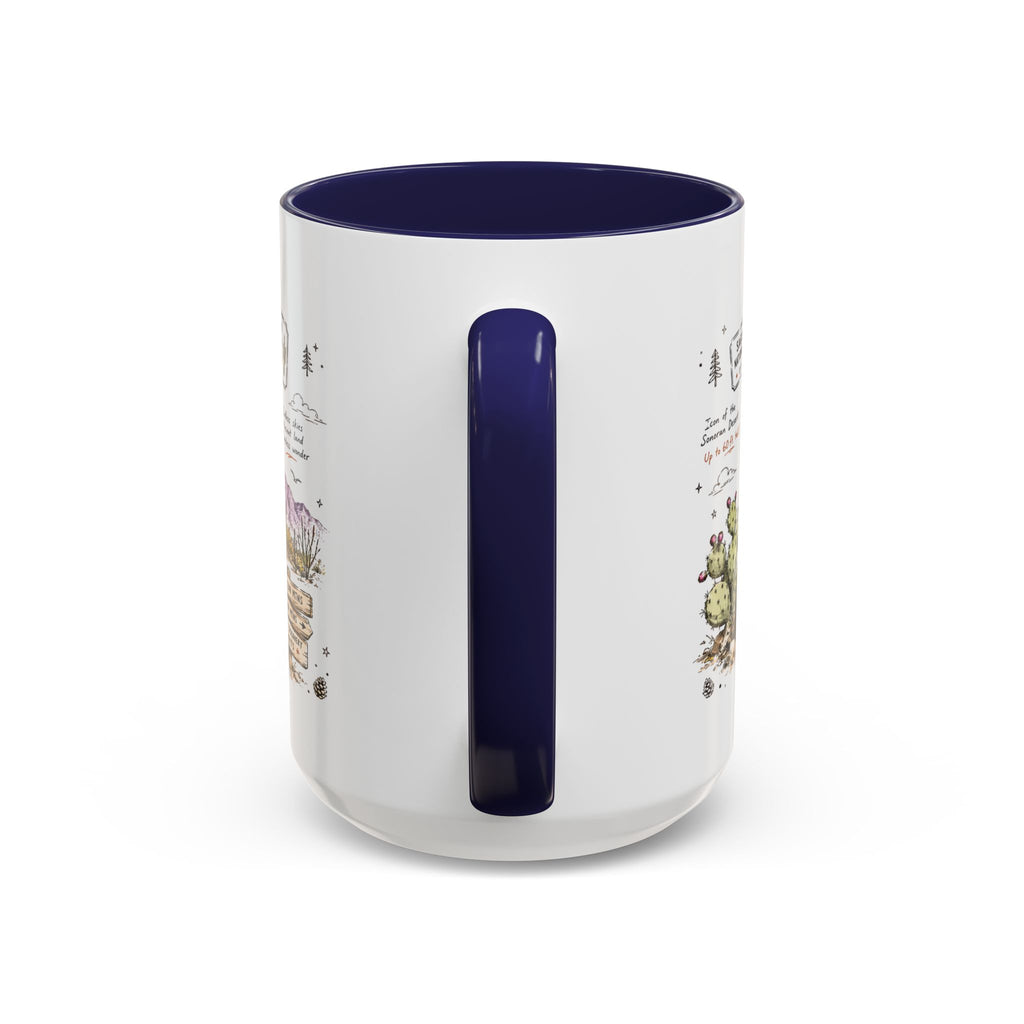 Saguaro National Park Coffee Mug | Arizona Desert Cactus Sunset Gift | Accent Color Ceramic 11oz 15oz