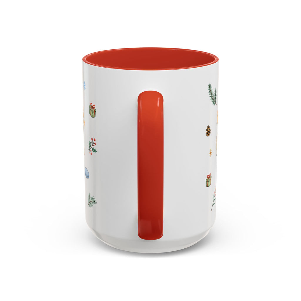 Banff Lake Louise Christmas Mug | Watercolor Travel Souvenir | Holiday Gift | Accent Ceramic Coffee Cup 11oz 15oz