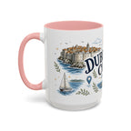Dubrovnik Coast Coffee Mug | Travel Destination Souvenir Gift | Accent Color Ceramic 11oz 15oz