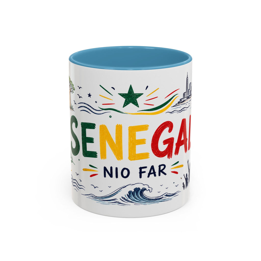 Senegal Soccer Coffee Mug | World Cup Fan Gift | Accent Color Ceramic 11oz 15oz Match Day Cup