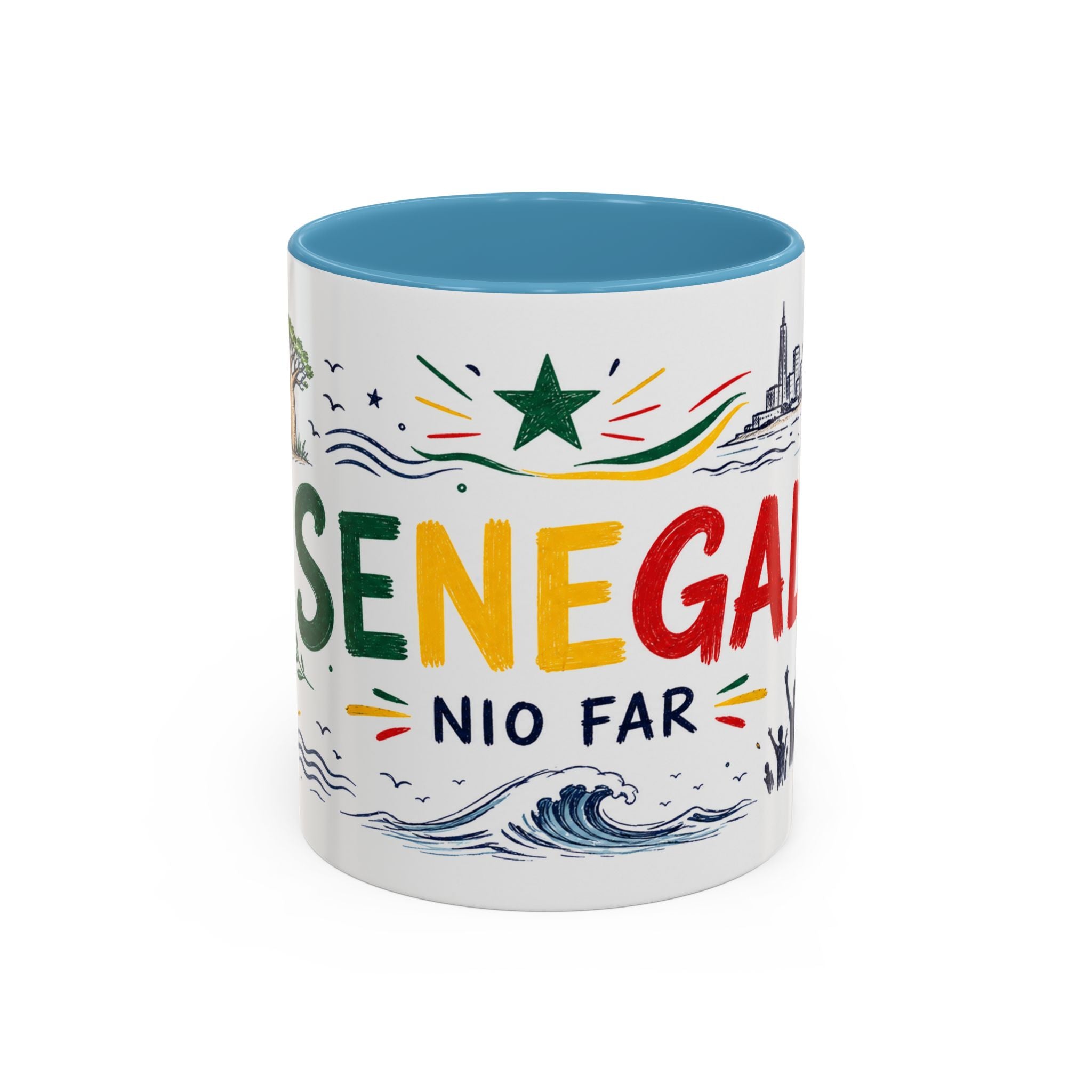 Senegal Soccer Coffee Mug | World Cup Fan Gift | Accent Color Ceramic 11oz 15oz Match Day Cup
