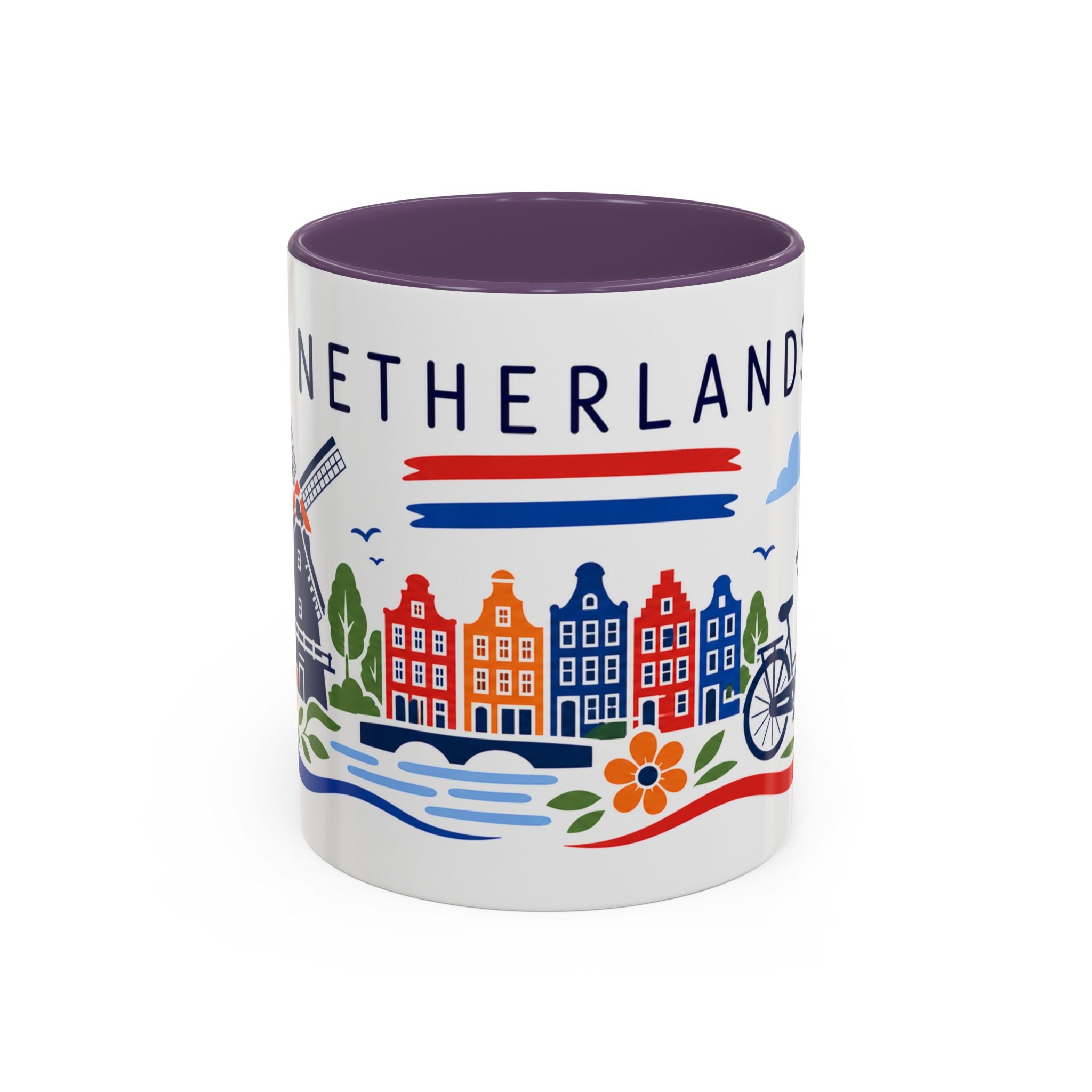 Netherlands Coffee Mug | Travel Souvenir Accent Mug | Country Gift Ceramic Cup 11oz 15oz