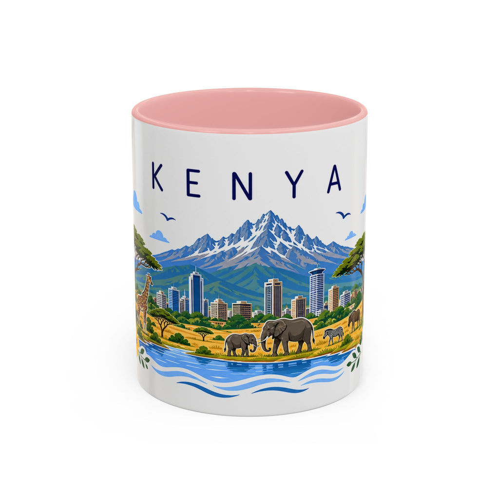 Kenya Coffee Mug | Travel Souvenir Accent Mug | Place Gift Ceramic Cup 11oz 15oz