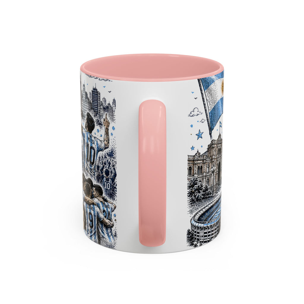 Argentina Soccer Coffee Mug | Soccer Fan Gift | Accent Color Ceramic 11oz 15oz Match Day Cup