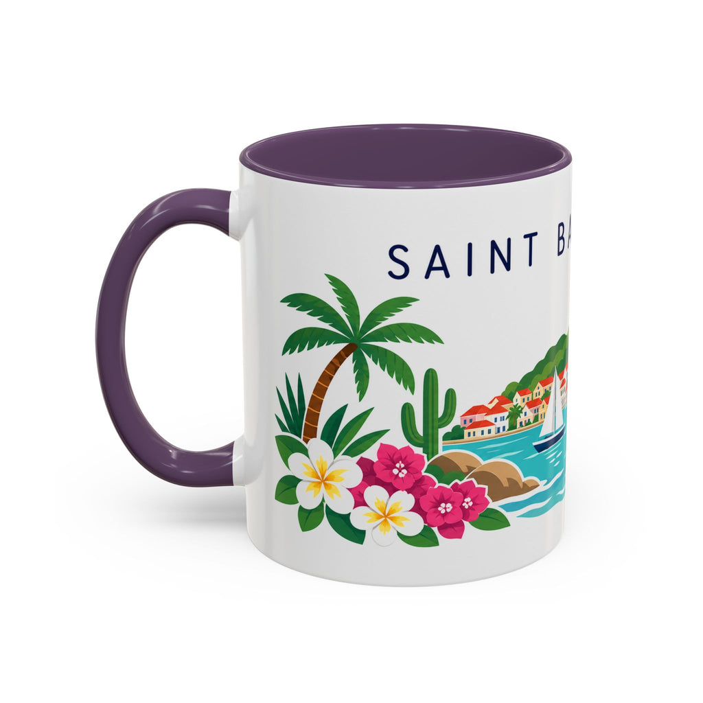 Saint Barthélemy Coffee Mug | Travel Souvenir Accent Mug | Country Gift Ceramic Cup 11oz 15oz