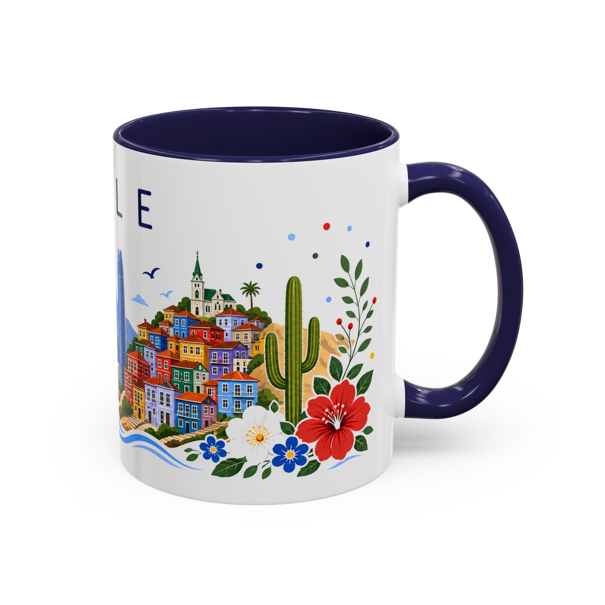 Chile Coffee Mug | Travel Souvenir Accent Mug | Place Gift Ceramic Cup 11oz 15oz